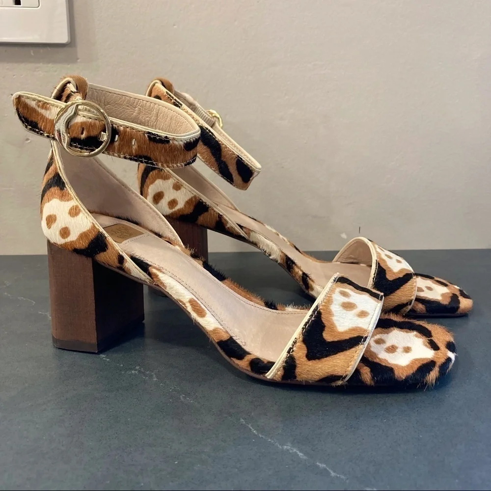 NWT Gabrie Ankle Strap Sandal LOUISE ET CIE sz 6 calf hair